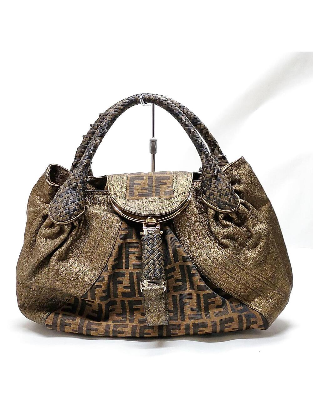 Fendi Hand Bag Brown Canvas 4735158